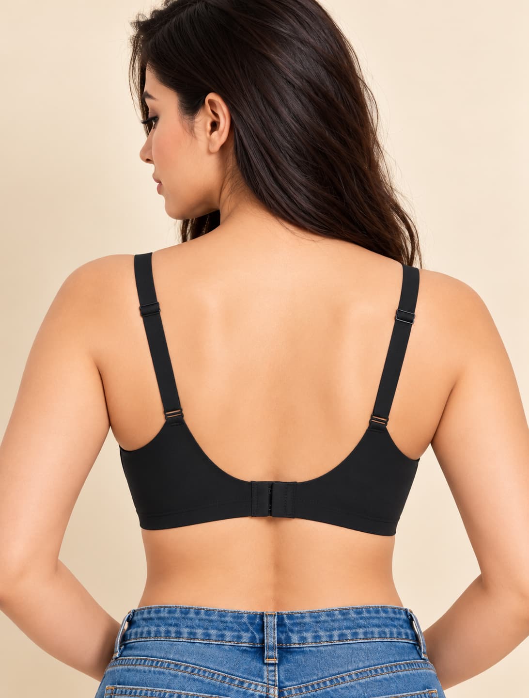 Seamless Wire-Free Ice Silk Comfort Bra – Black