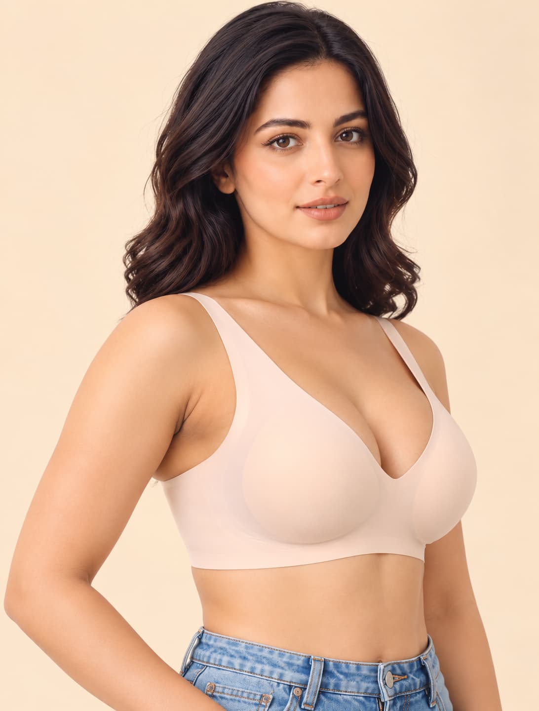 Seamless Wire-Free Ice Silk Comfort Bra – Skin Color