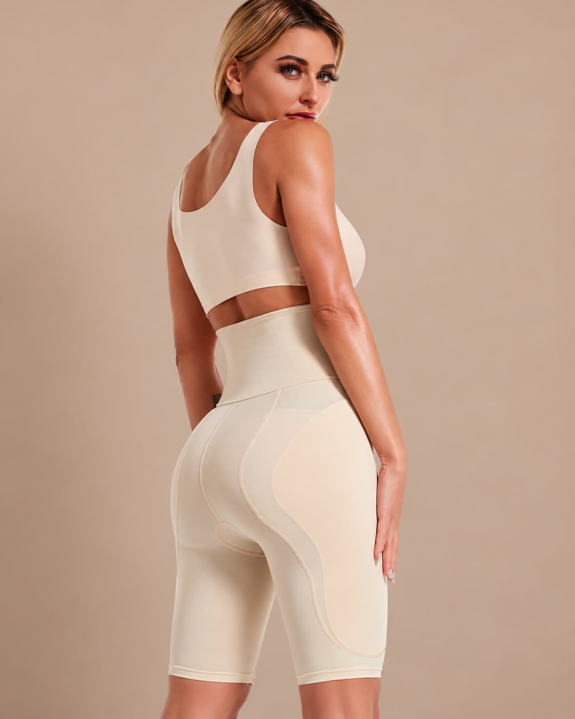 Padded Butt Lift & Tummy Control Shaping Shorts – Skin Color