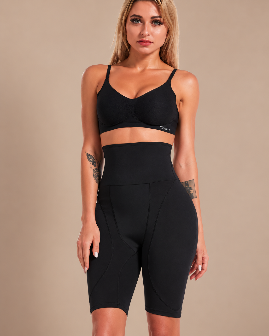 Padded Butt Lift & Tummy Control Shaping Shorts – Black
