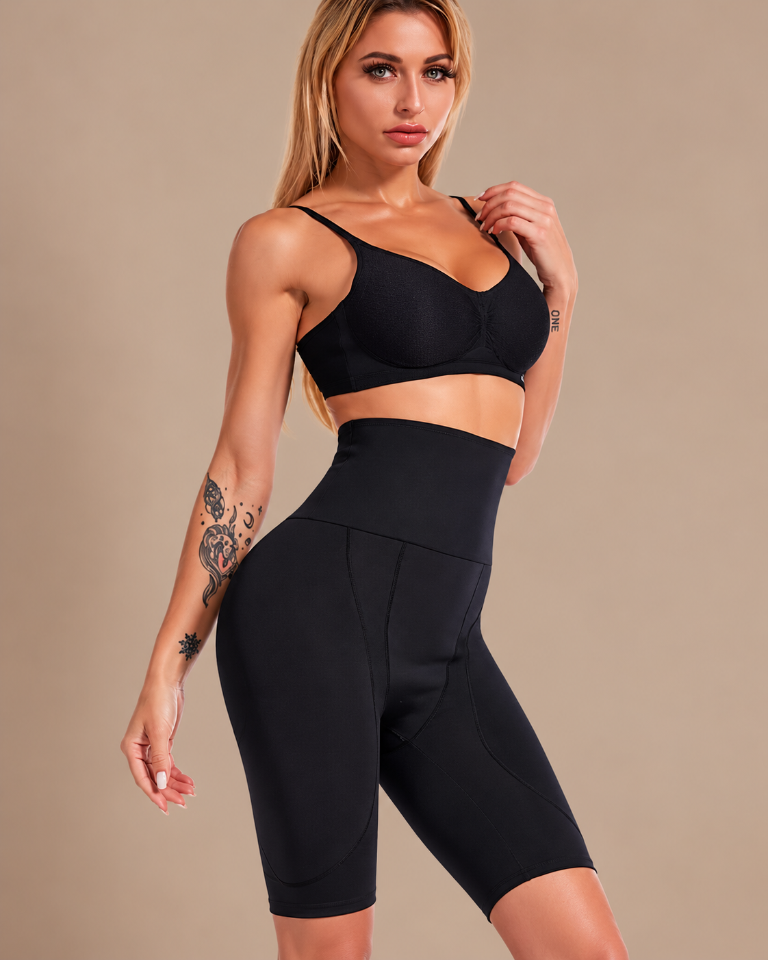 Padded Butt Lift & Tummy Control Shaping Shorts – Black