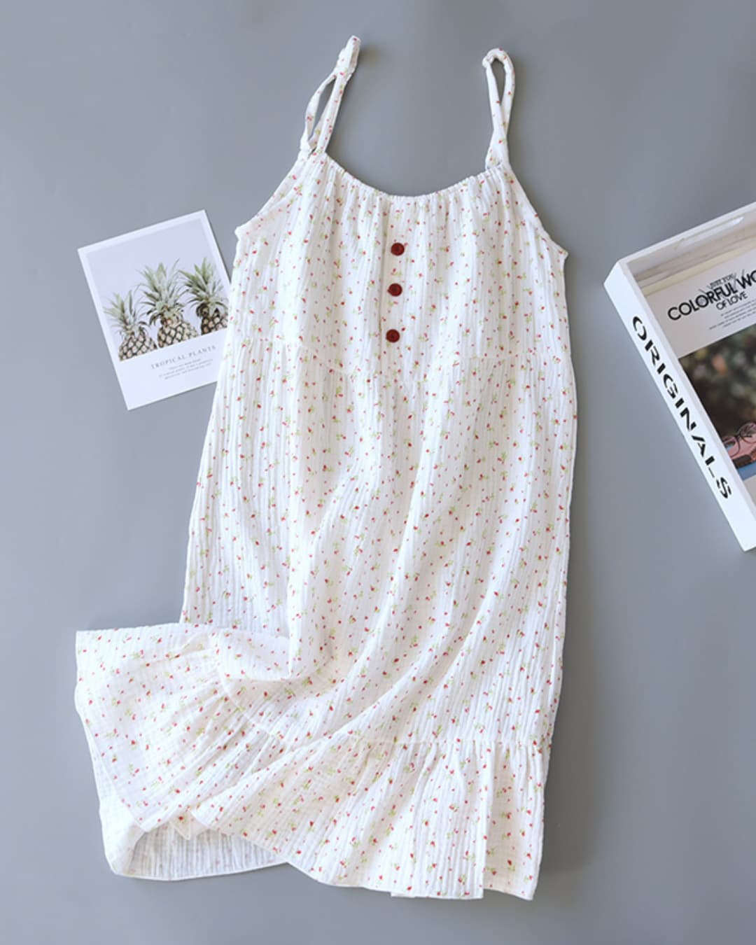 Cotton Gauze Sleeveless Nightgown