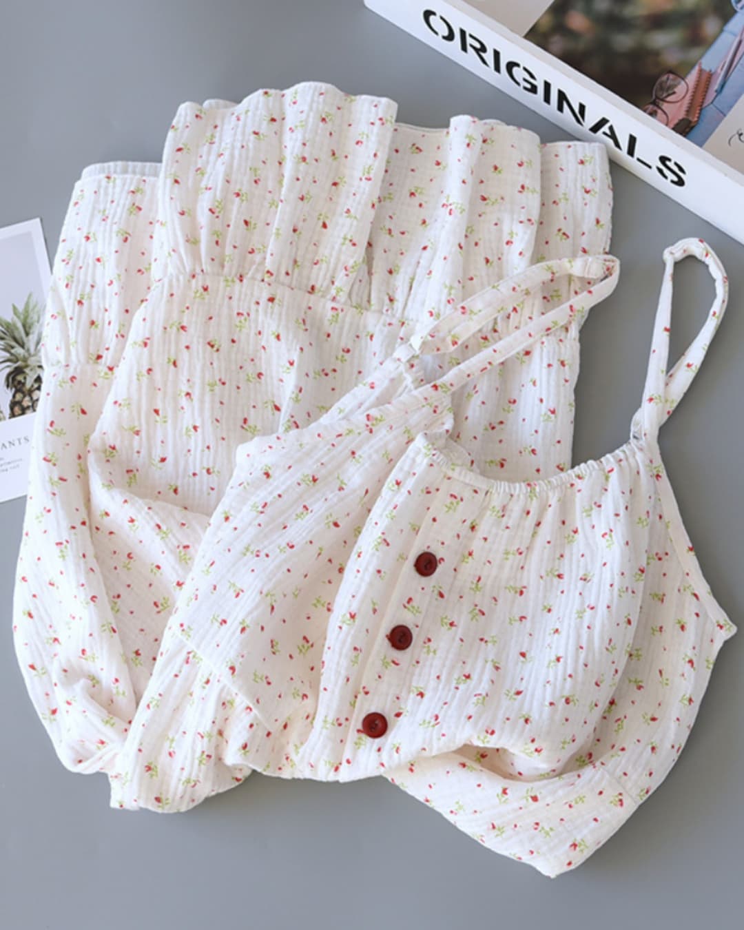 Cotton Gauze Sleeveless Nightgown