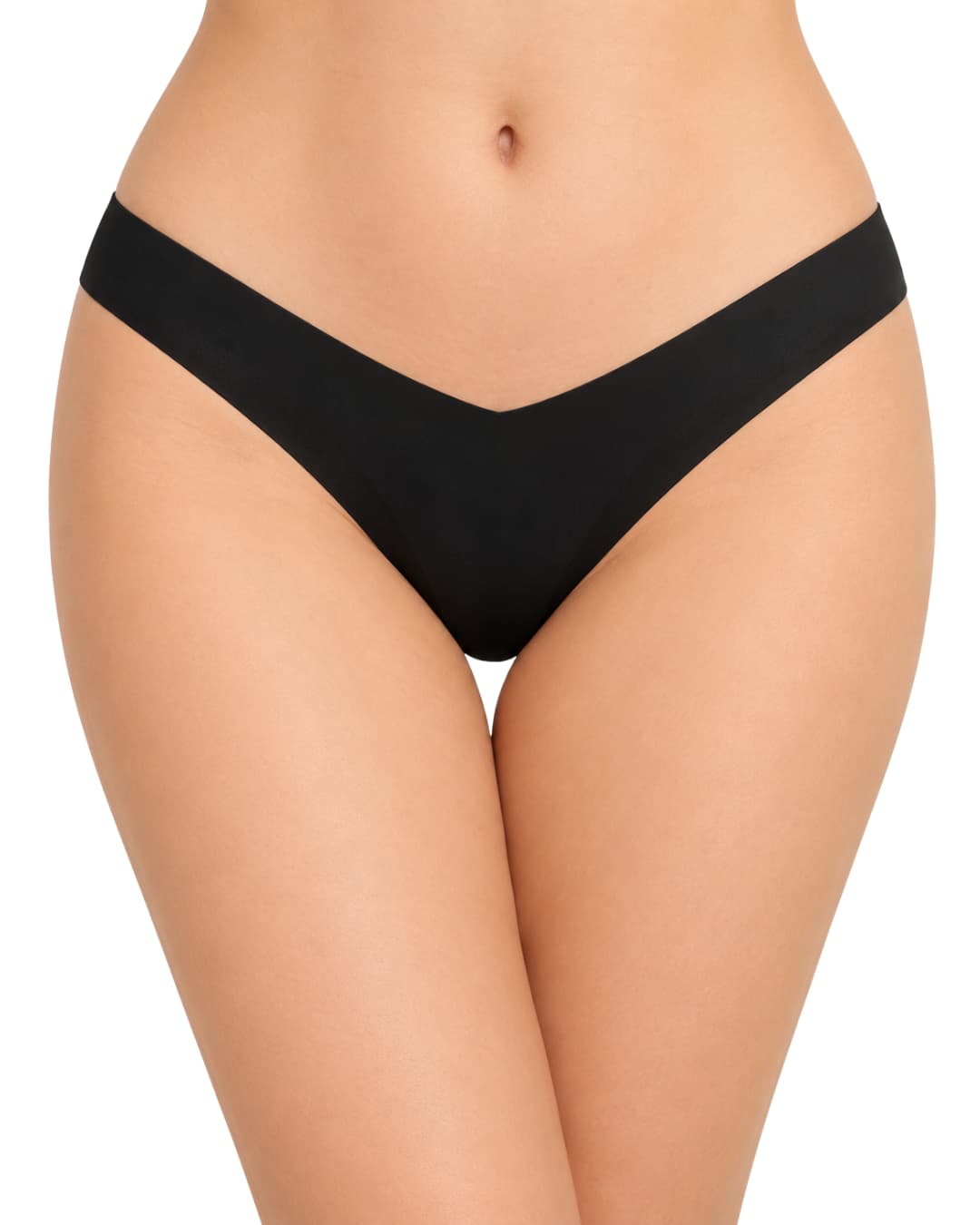 V-Shaped Waist Cotton-Lined Briefs – Black