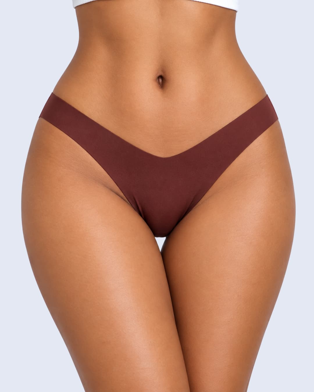 V-Shaped Waist Cotton-Lined Briefs – Deep Purple Skin