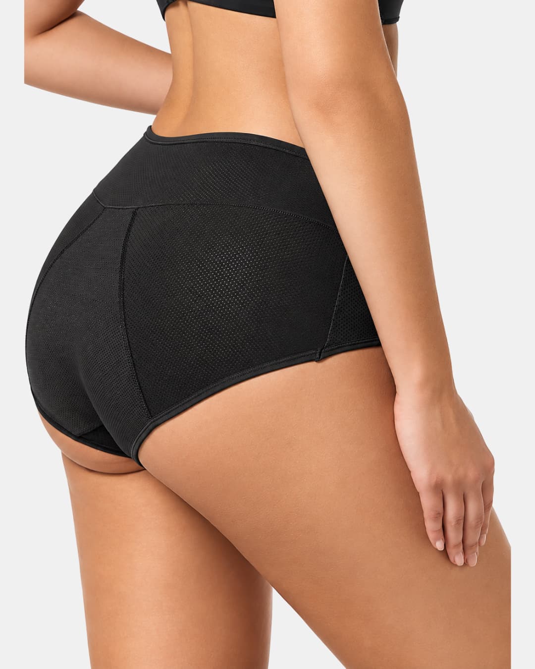 High-Waisted Leak-Resistant Period Panties – Black