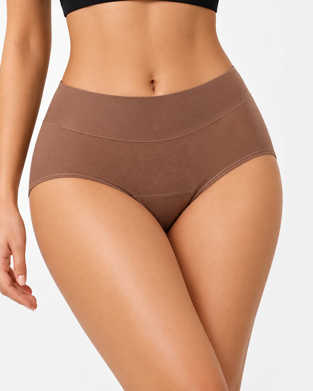 High-Waisted Leak-Resistant Period Panties – Khaki